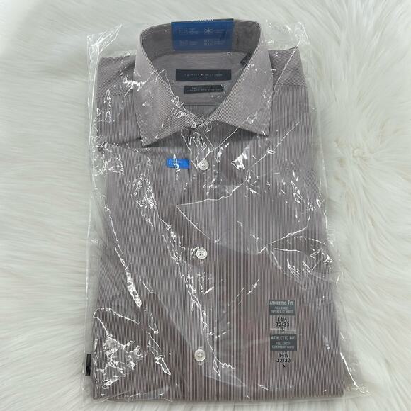 Tommy Hilfiger Cooling Fabric Athletic Fit - Brown/White - Small - New with tags - Picture 1 of 6